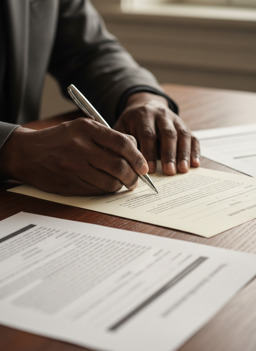 Signing important estate planning documents